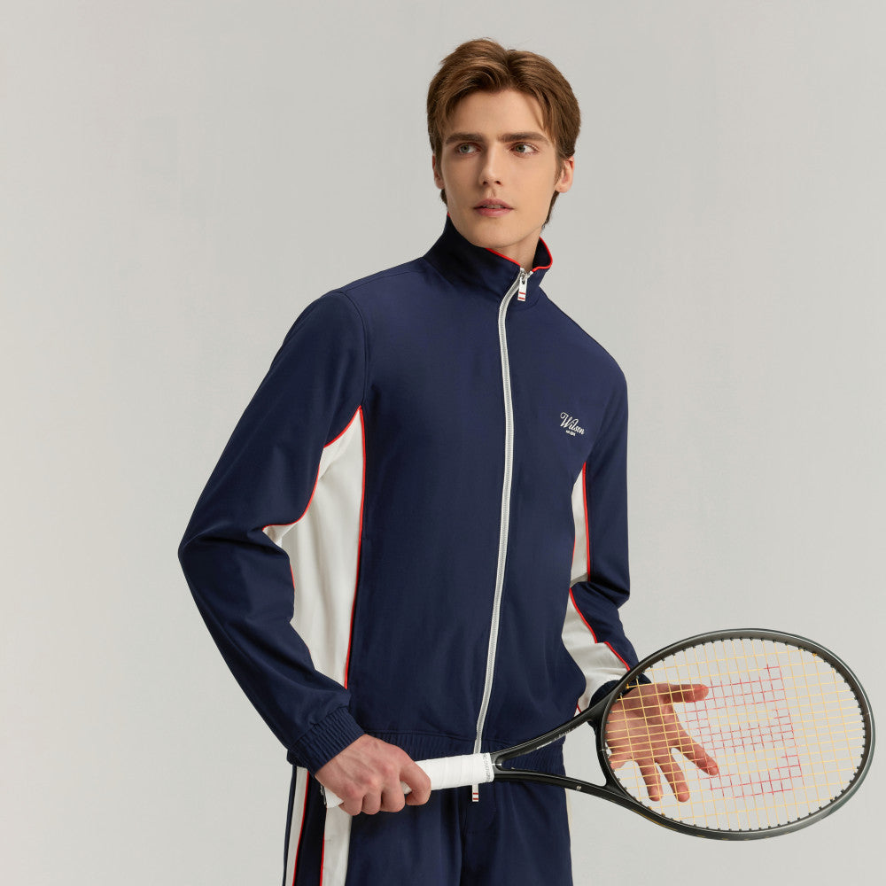 Wilson Grand Slam Colorblock Jacket 男款 服飾 外套 海軍藍
