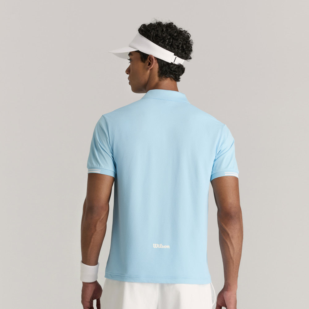 Wilson Timeless Polo 男款 服飾 Polo衫 霧霾藍/相思木色