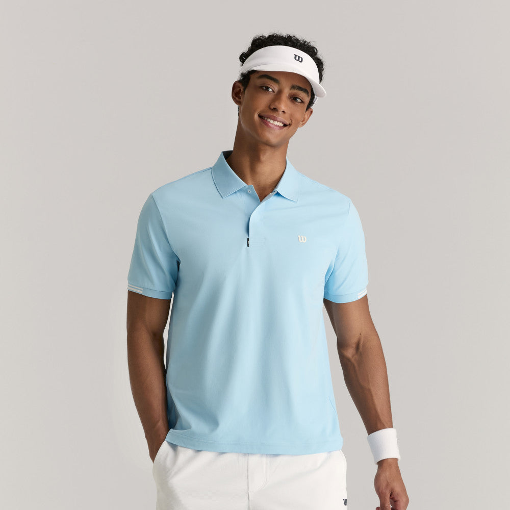 Wilson Timeless Polo 男款 服飾 Polo衫 霧霾藍/相思木色