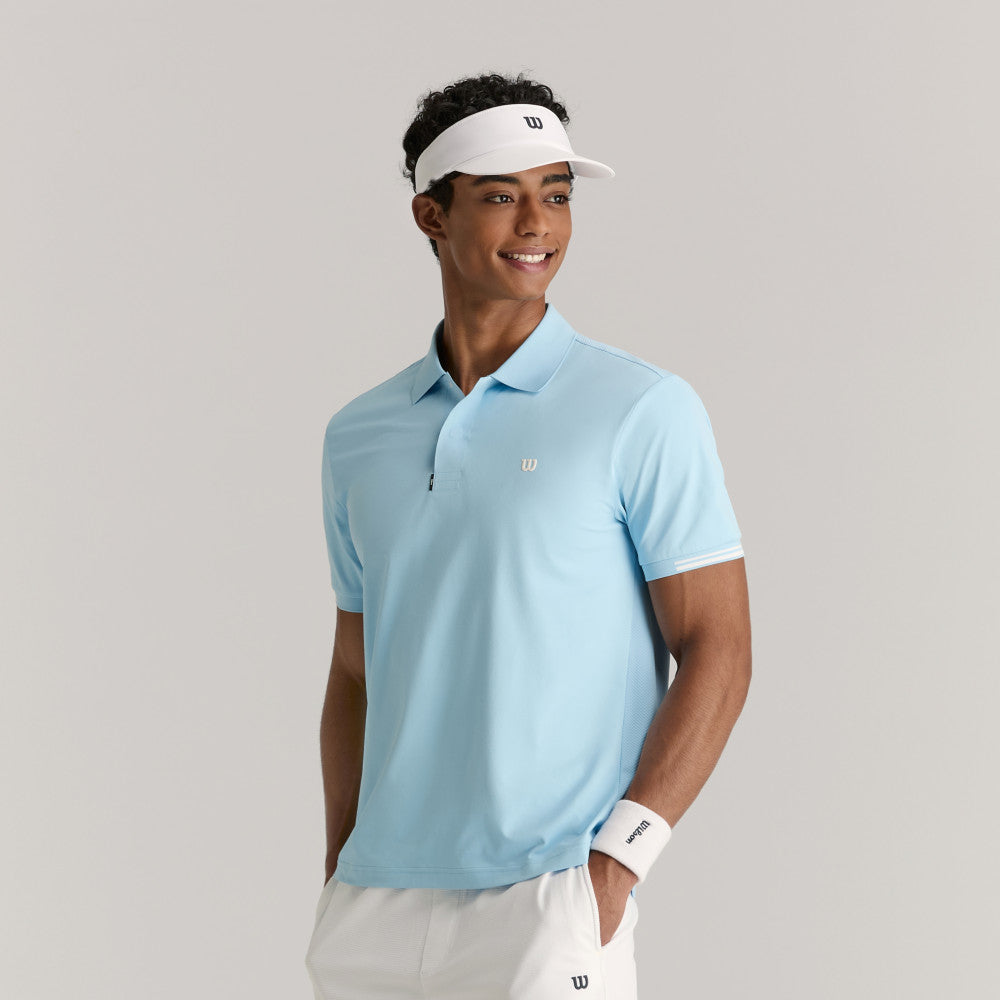 Wilson Timeless Polo 男款 服飾 Polo衫 霧霾藍/相思木色