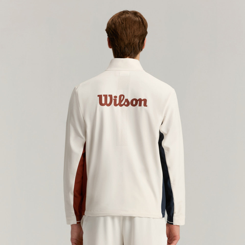 Wilson Depth Shot Track Suit 男款 服飾 外套 沙色/辣紅色