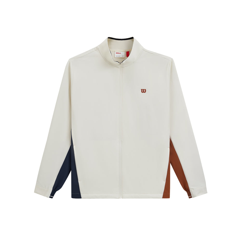 Wilson Depth Shot Track Suit 男款 服飾 外套 沙色/辣紅色