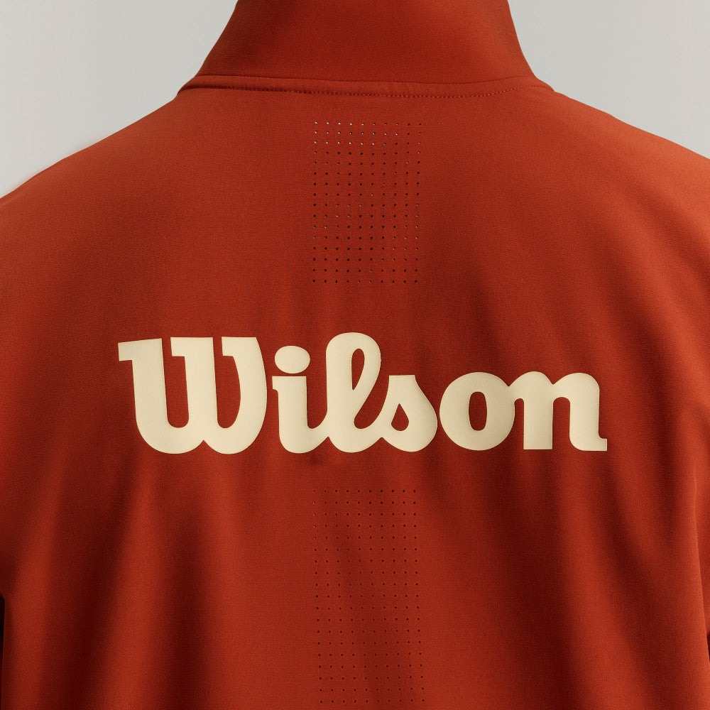 Wilson Depth Shot Track Suit 男款 服飾 外套 沙色/辣紅色