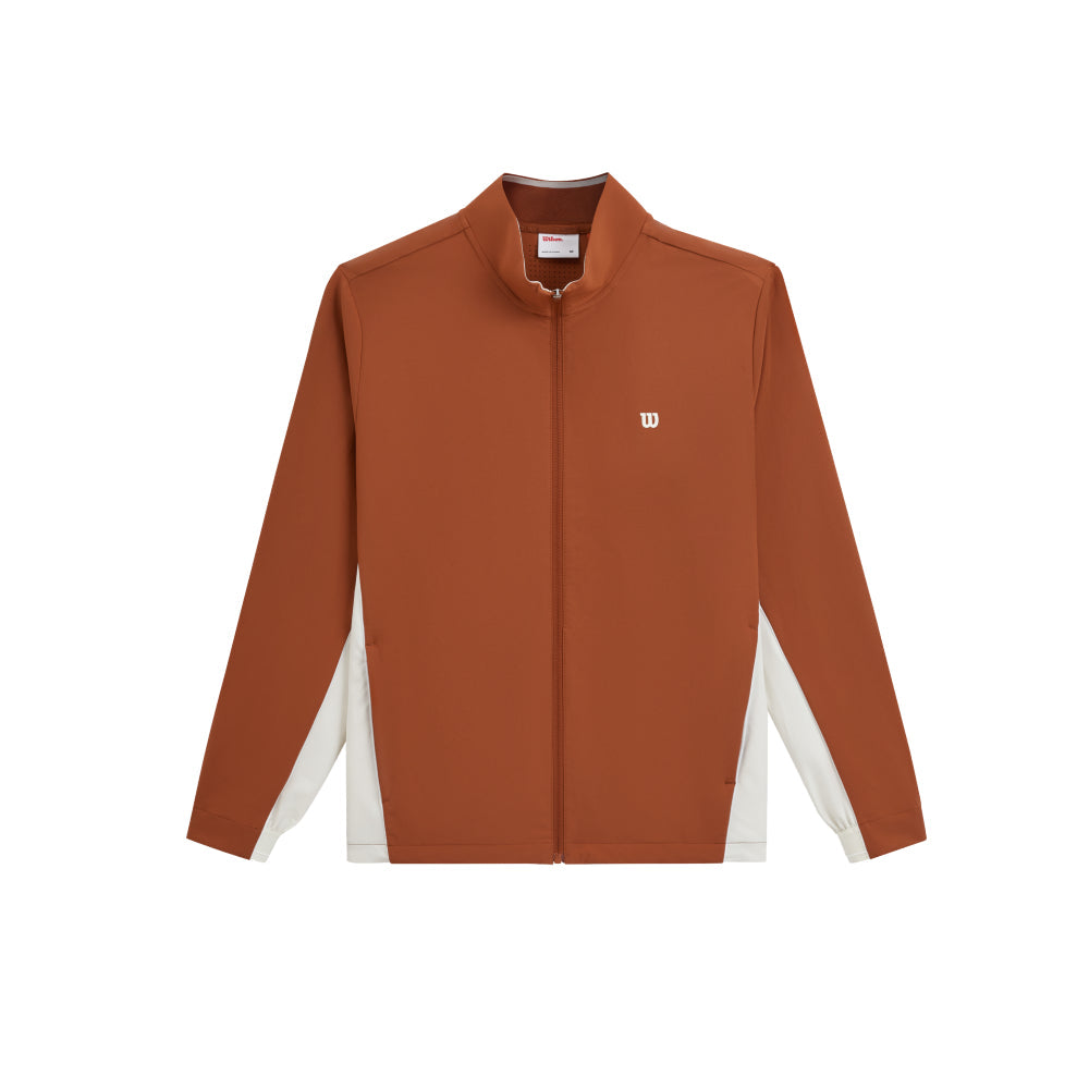 Wilson Depth Shot Track Suit 男款 服飾 外套 沙色/辣紅色