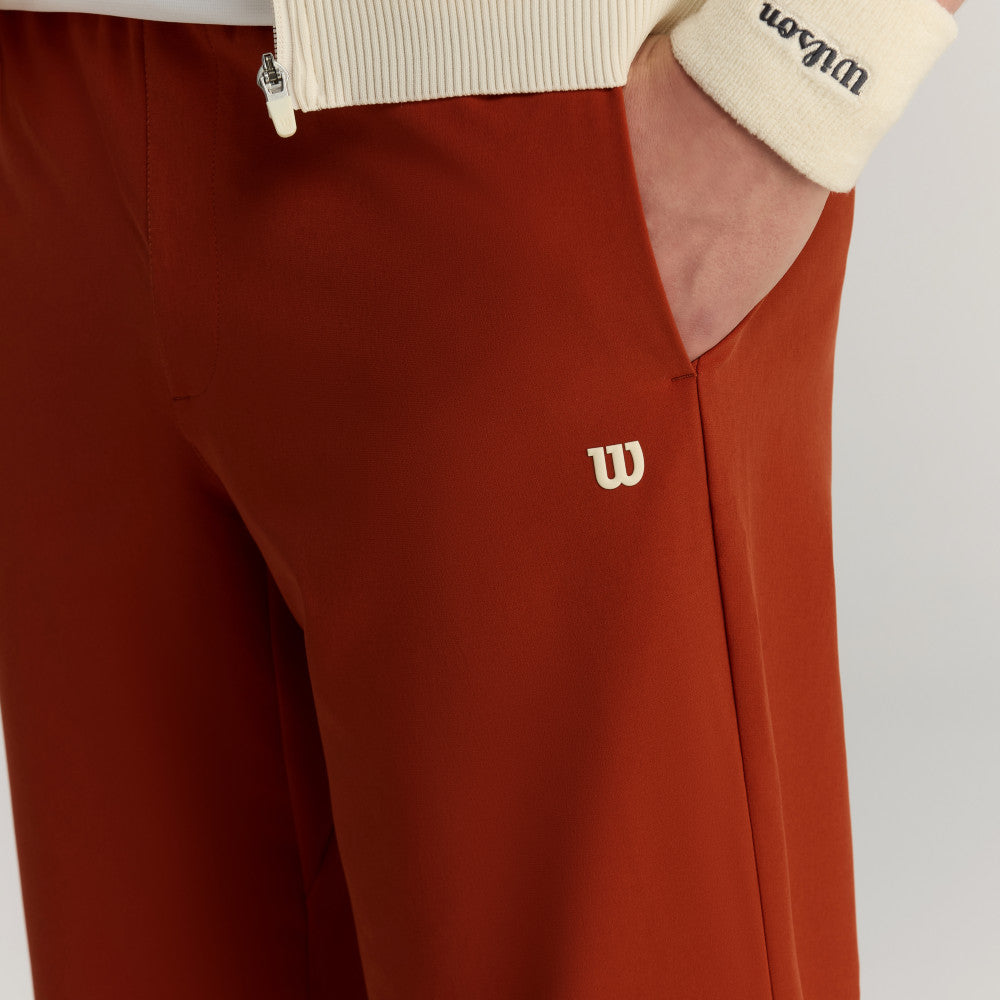 Wilson Depth Shot Track Pant 男款 服飾 長褲 沙色/辣紅色