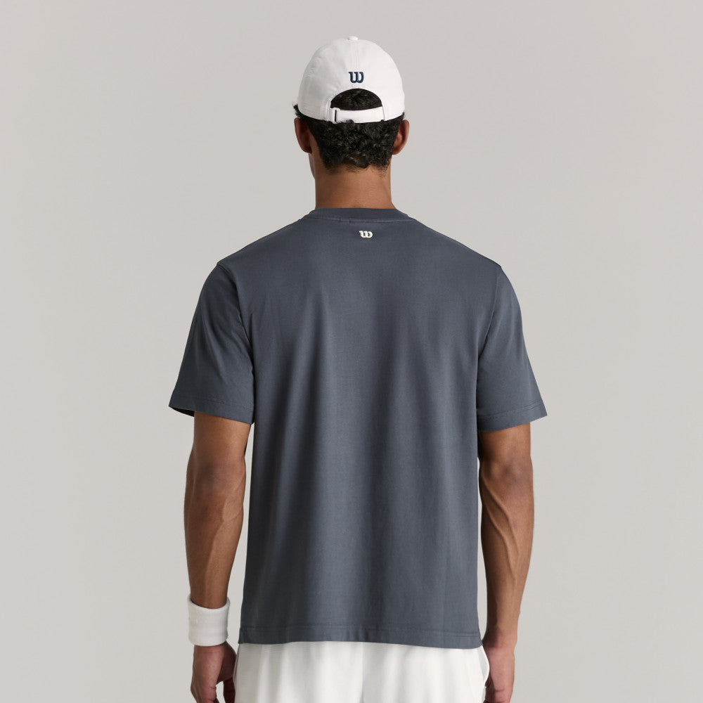 Wilson Courtview Graphic Tee 男款 服飾 短袖T恤 暮藍色/白色/沙色