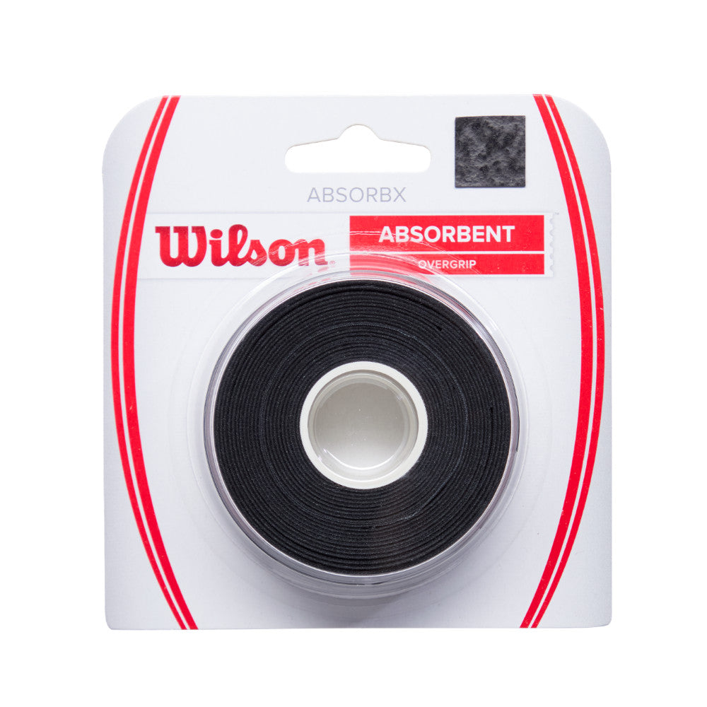 Wilson Absorbx Overgrip 3 Pack 網球 握把布 黑色