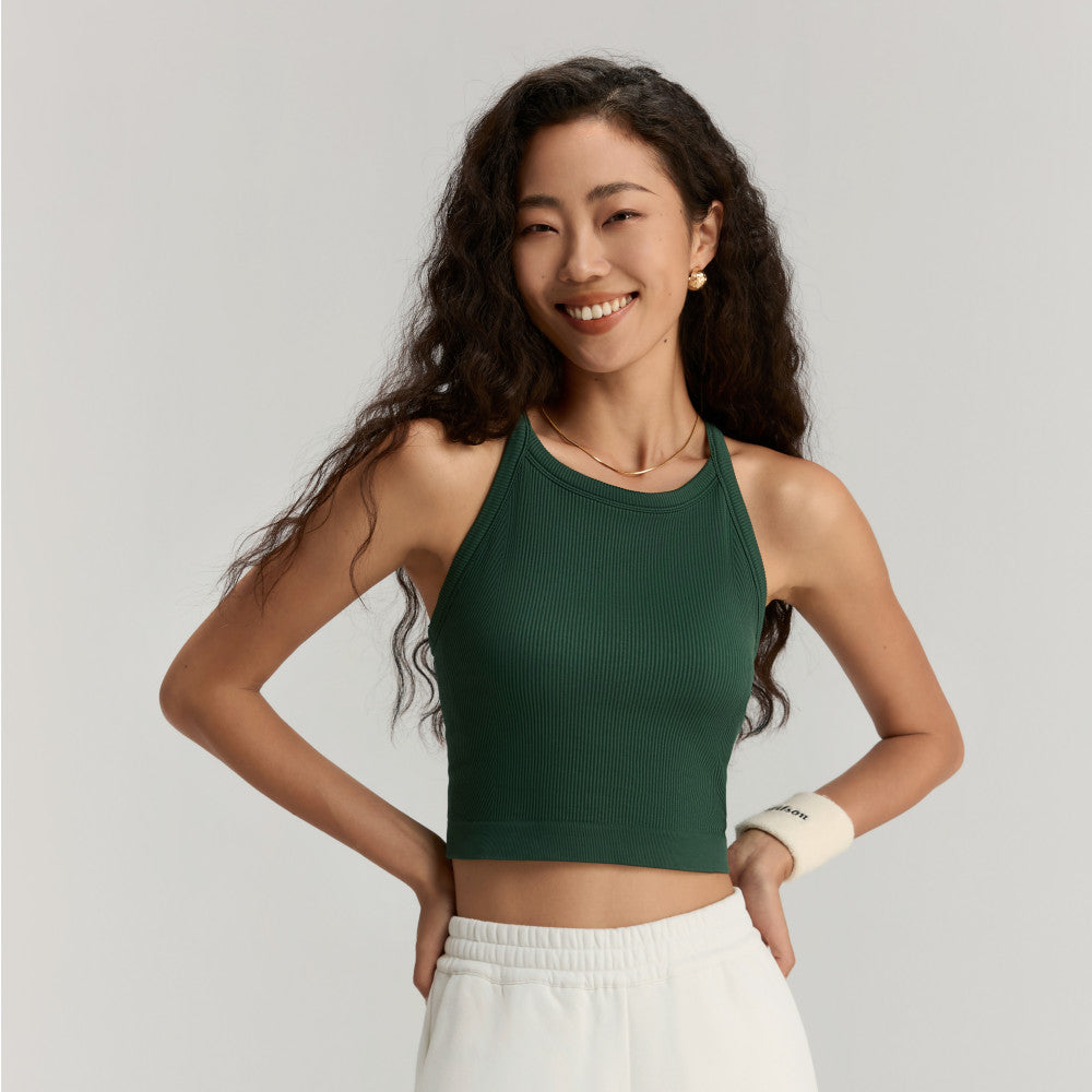 Wilson On The Daily Brami 女款 服飾 運動背心 長春花藍/梧桐樹綠