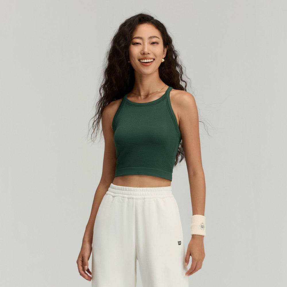 Wilson On The Daily Brami 女款 服飾 運動背心 長春花藍/梧桐樹綠