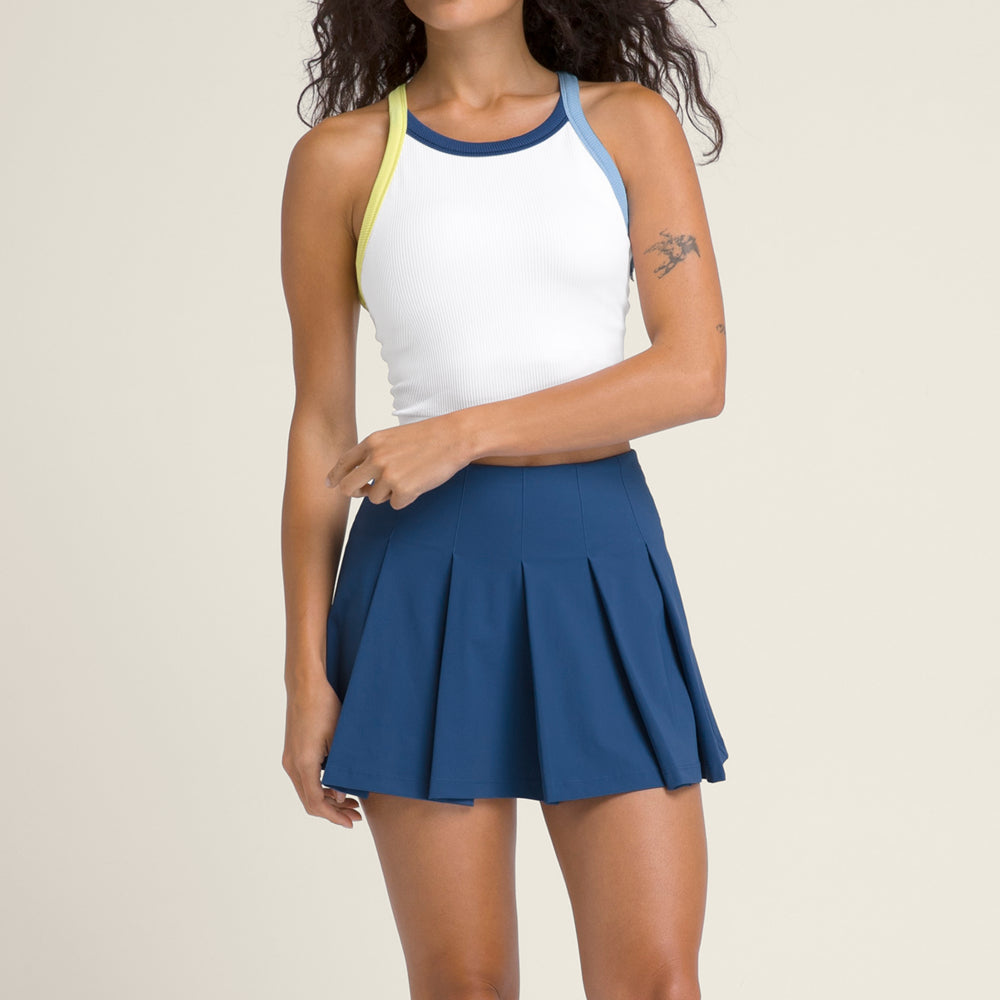 Wilson Classic Pleated Mini Skirt 女款 服飾 半身裙 藍色/咖啡色