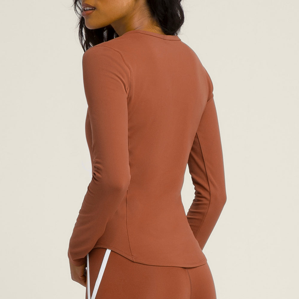 Wilson Linden Henley 女款 服飾 亨利領上衣 咖啡色/沙色