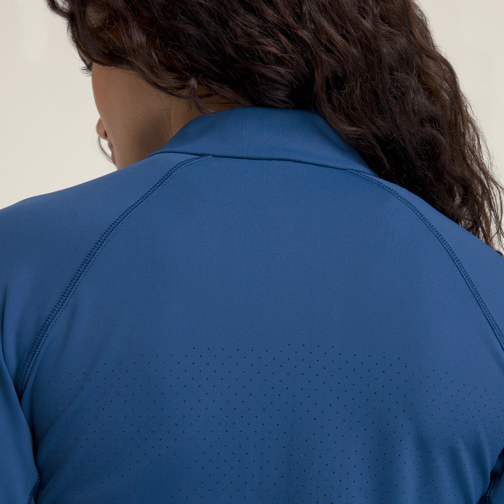 Wilson Laser Lace Half-Zip 女款 服飾 半拉鍊上衣 藍色/白色