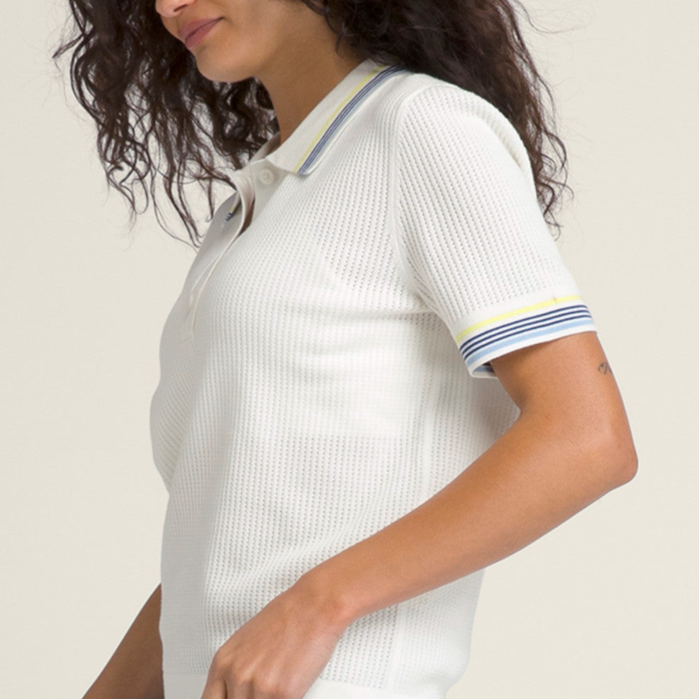 Wilson Cropped Johnny Collar Polo 女款 服飾 Polo衫 沙色