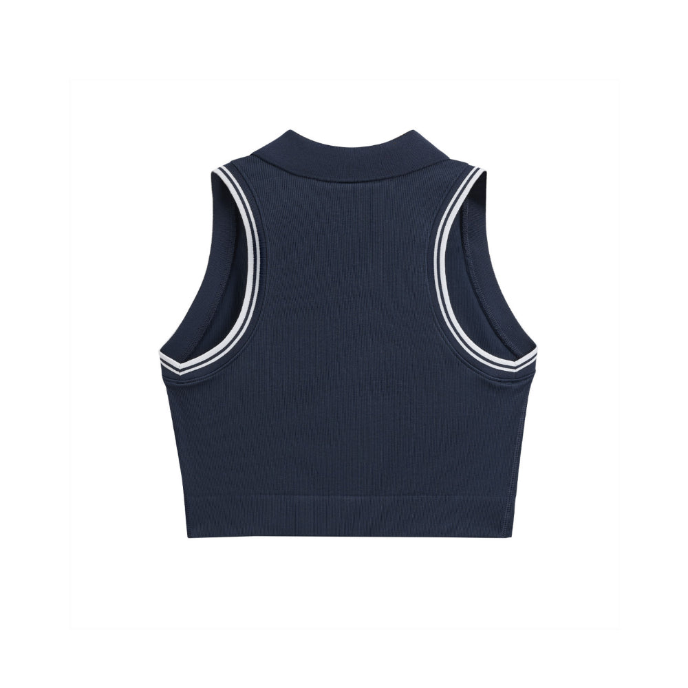 Wilson Seamless Full-Zip Tank 女款 服飾 拉鍊背心 海軍藍/檸檬黃/霧霾藍