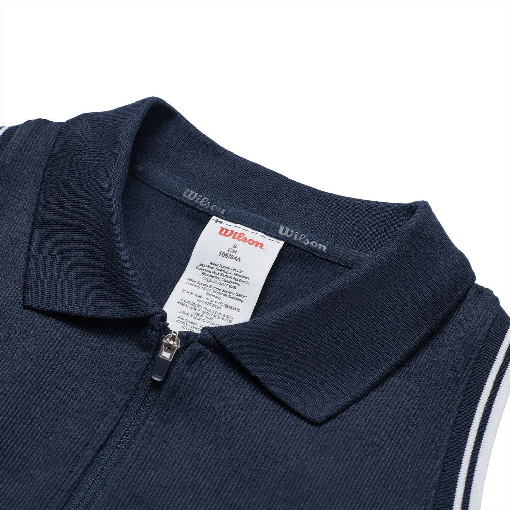 Wilson Seamless Full-Zip Tank 女款 服飾 拉鍊背心 海軍藍/檸檬黃/霧霾藍