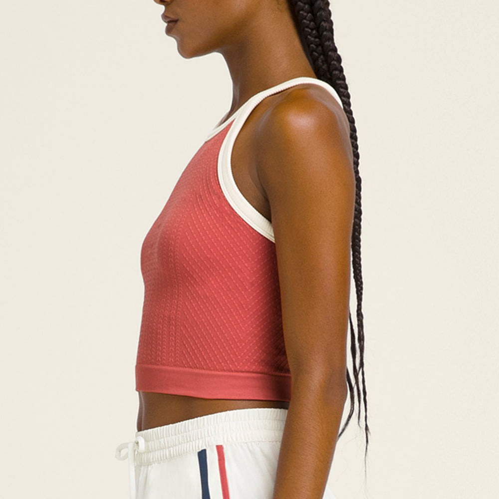 Wilson On The Daily Brami 女款 服飾 運動背心 暮藍色/水洗紅