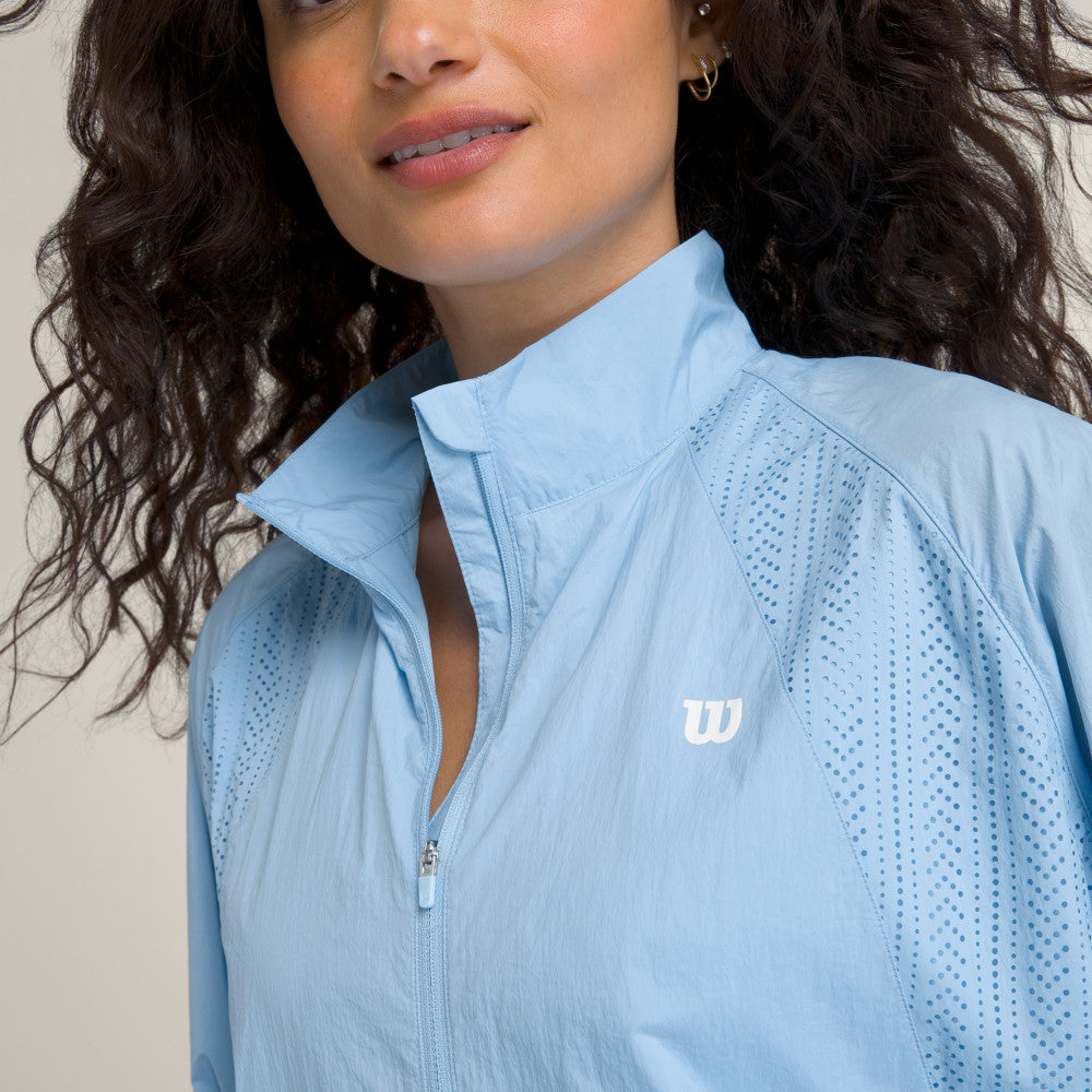 Wilson Airy Jacket 女款 服飾 外套 霧霾藍/白色