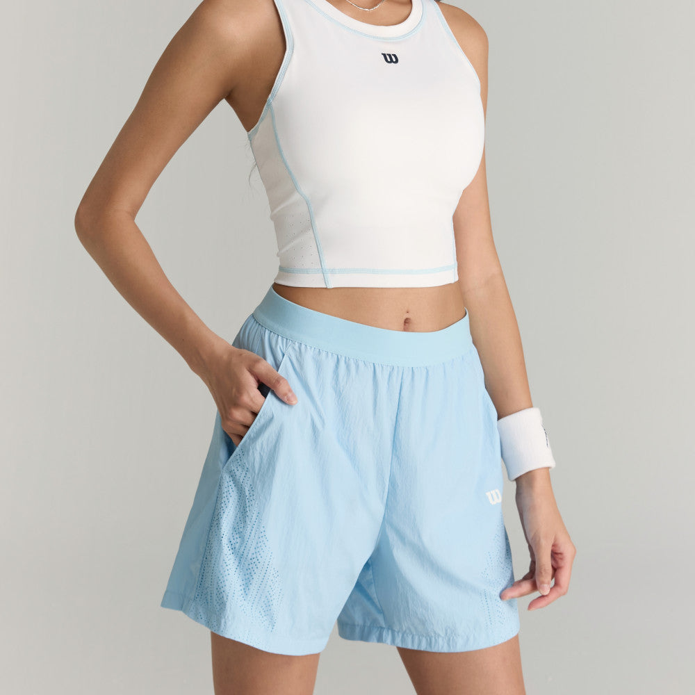 Wilson Airy Short 女款 服飾 短褲 海軍藍/白色/霧霾藍