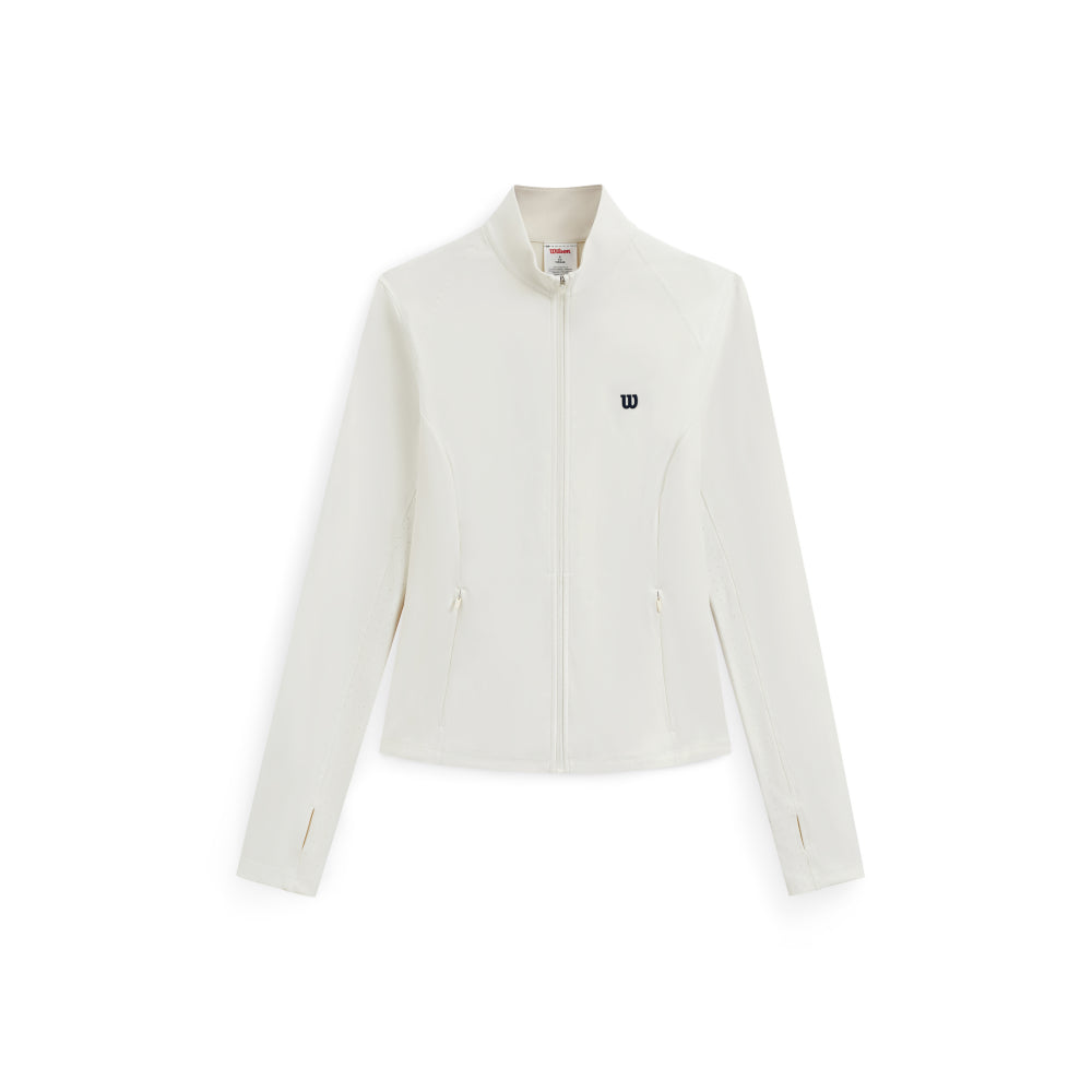 Wilson Velvety Full-Zip Knit Jacket 女款 服飾 拉鍊外套 海軍藍/沙色