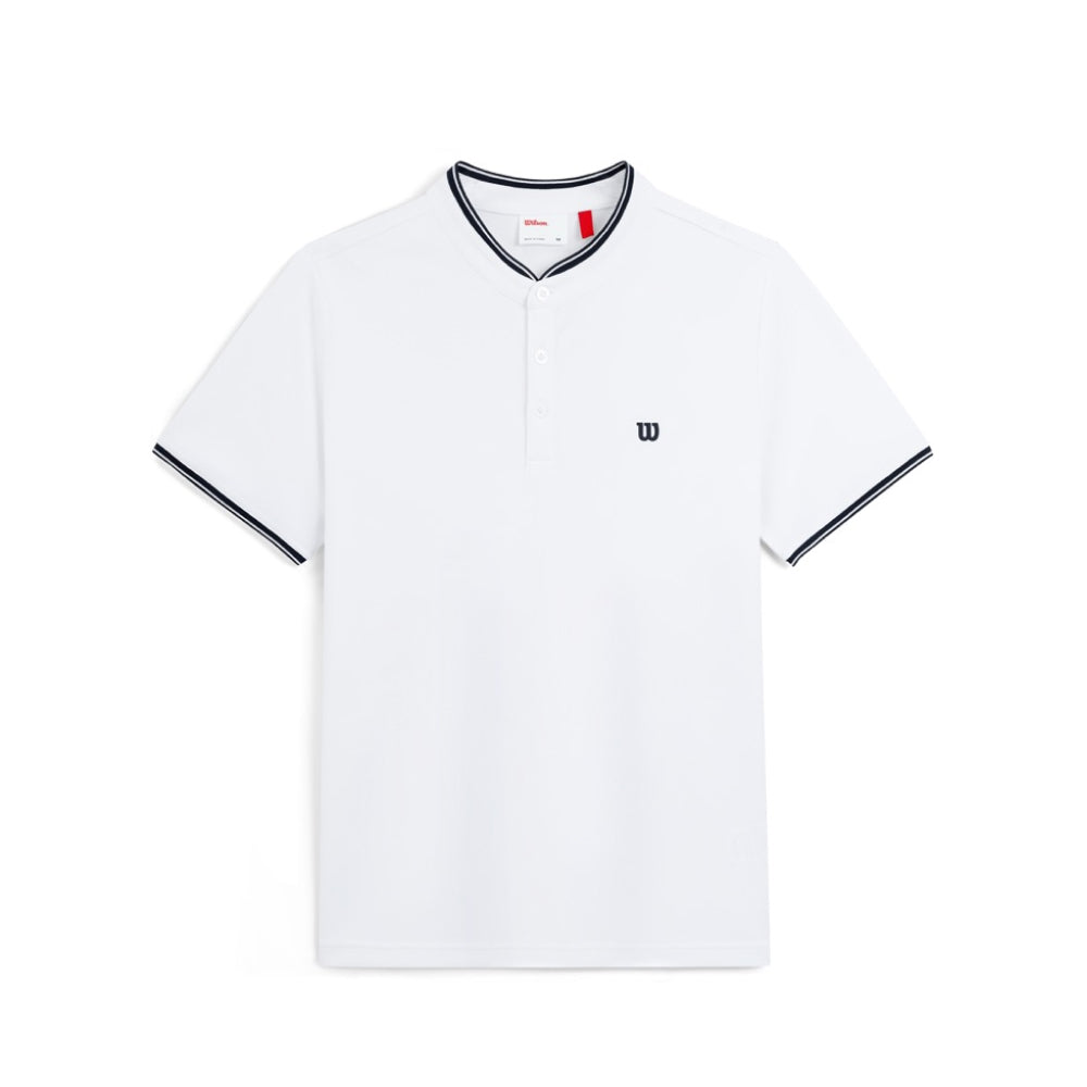 Wilson-男款-服飾-上衣-POLO衫-白色