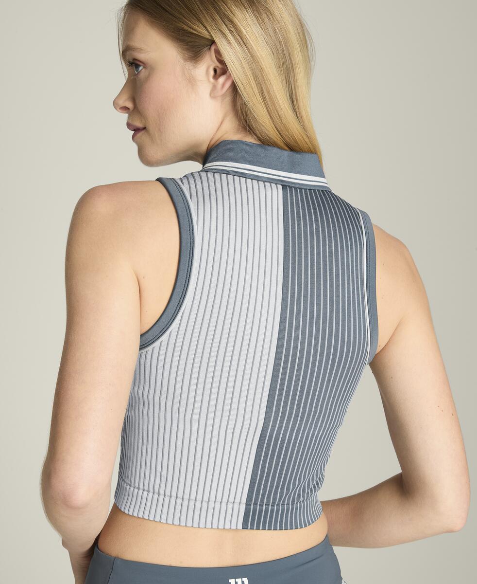 Wilson Topspin Seamless Polo SE 2.0 女款 服飾 POLO衫 灰色