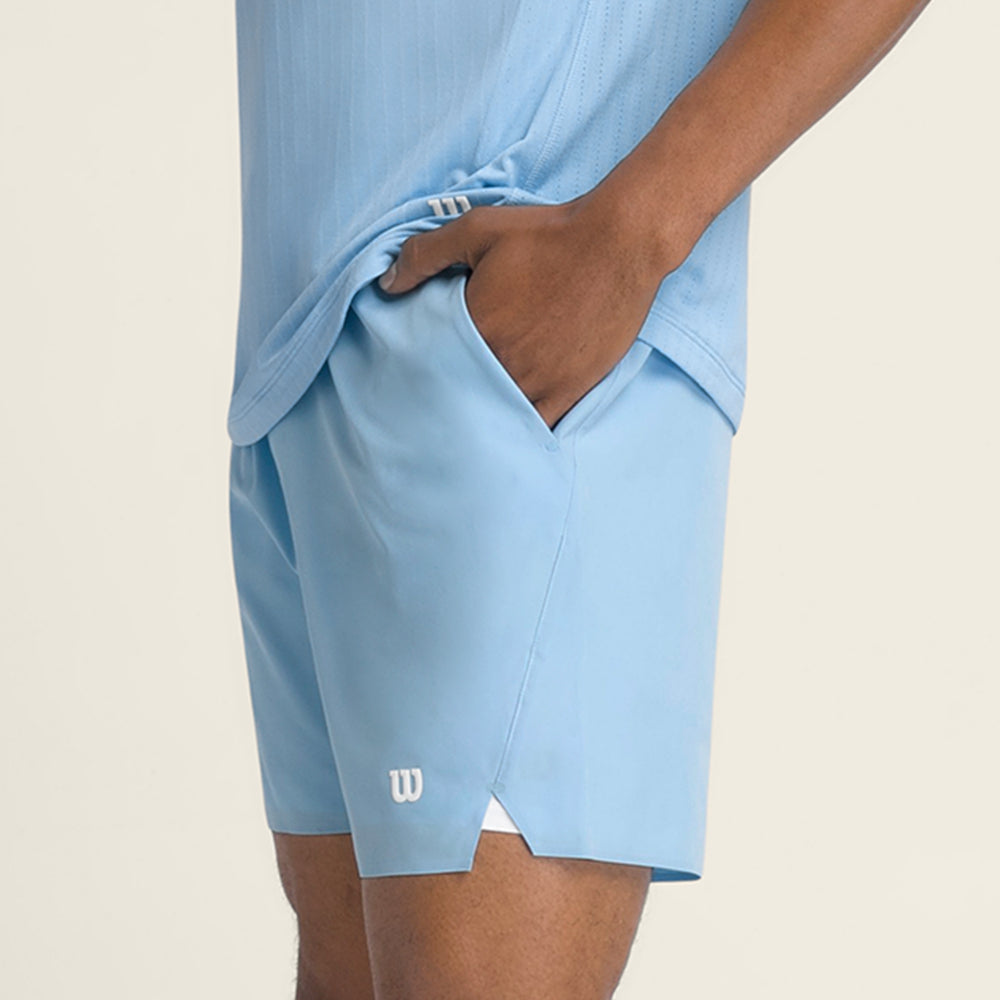 Wilson Tournament Short V2 7" Unld 男款 服飾 短褲 霧霾藍