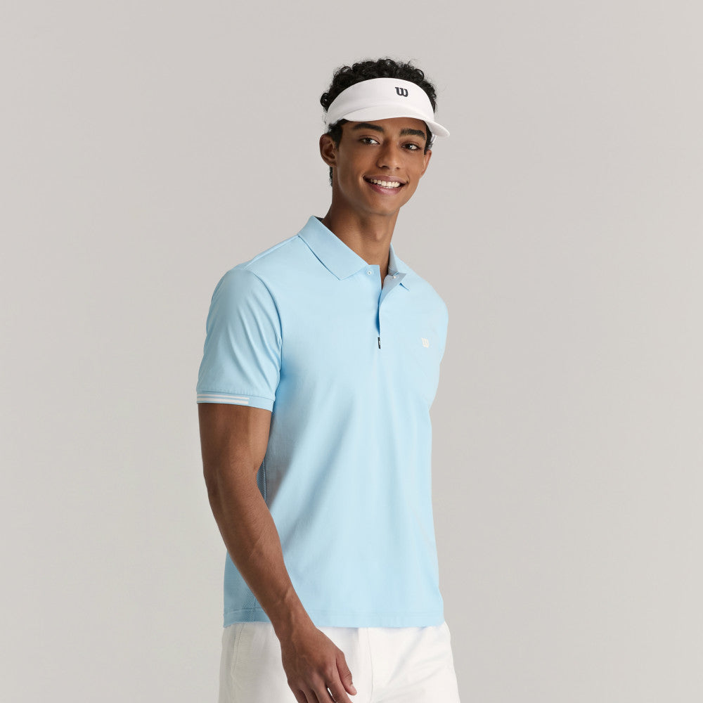 Wilson Timeless Polo 男款 服飾 Polo衫 霧霾藍/相思木色