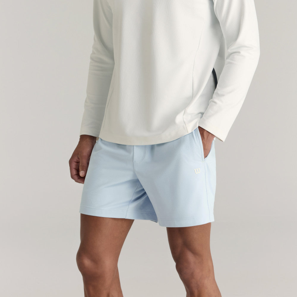 Wilson Daily Sport Shorts 6In 男款 服飾 短褲 暮藍色/長春花藍