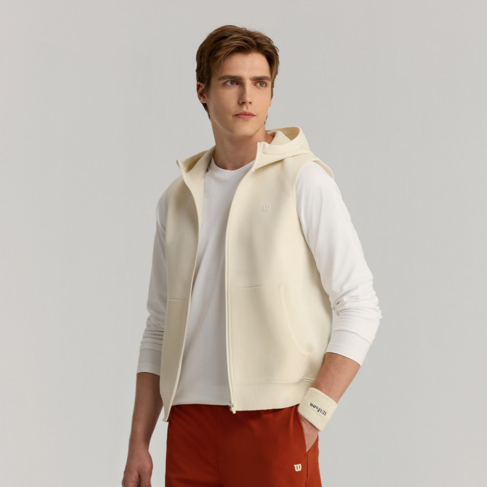 Wilson Depth Shot Track Suit 男款 服飾 外套 沙色/辣紅色