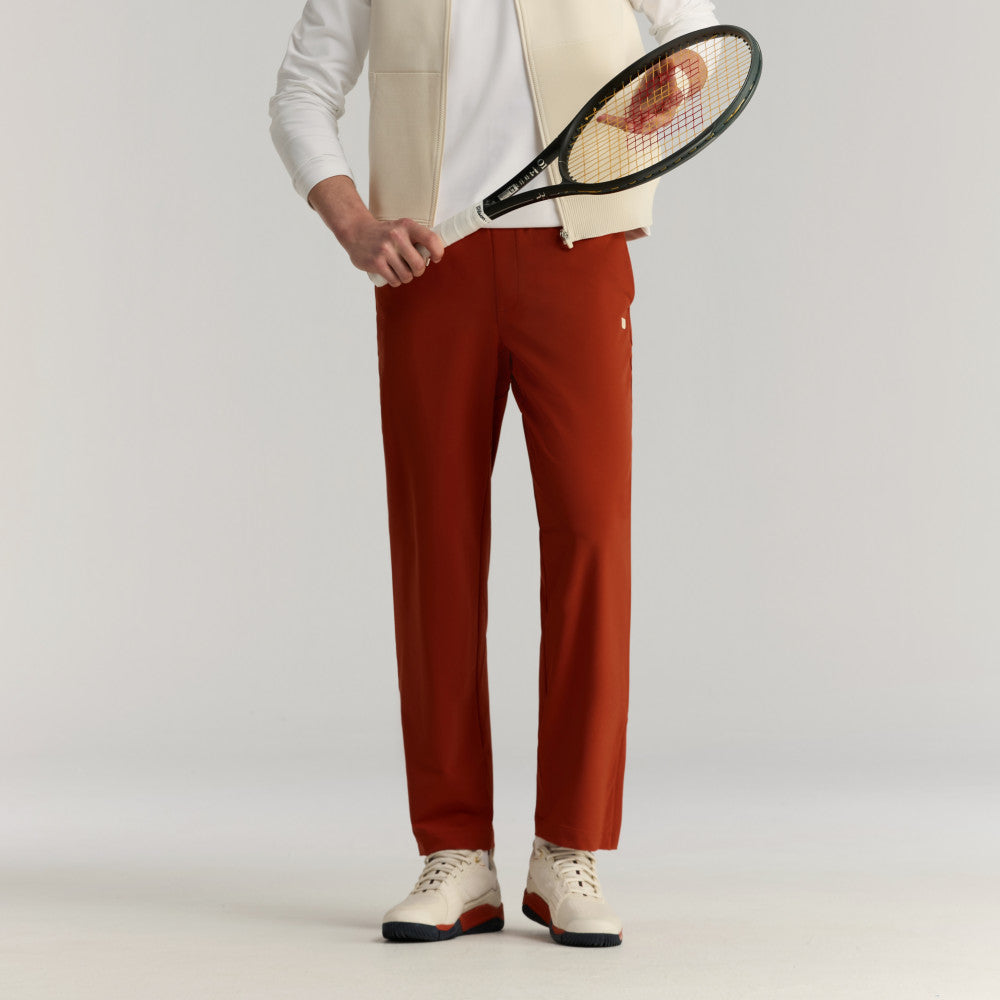 Wilson Depth Shot Track Pant 男款 服飾 長褲 沙色/辣紅色