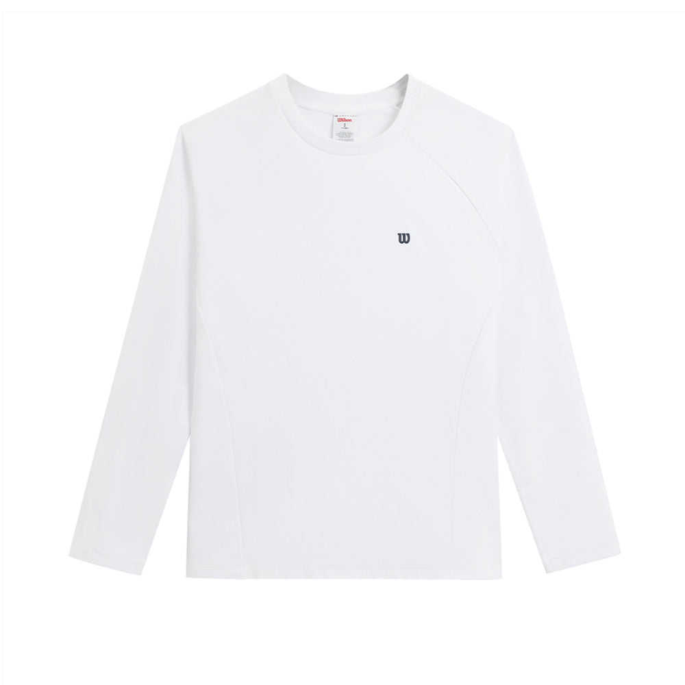 Wilson Active Ls Tee V2 男款 服飾 長袖T恤 長春花藍/白色