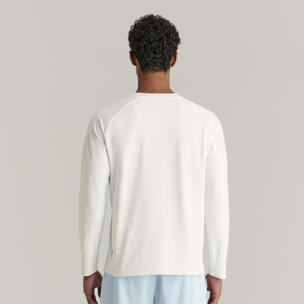 Wilson Active Ls Tee V2 男款 服飾 長袖T恤 長春花藍/白色