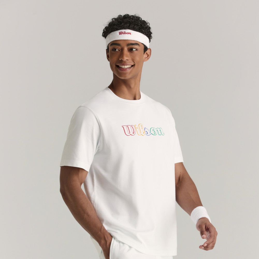 Wilson Courtview Graphic Tee 男款 服飾 短袖T恤 暮藍色/白色/沙色