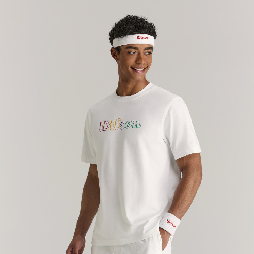 Wilson Courtview Graphic Tee 男款 服飾 短袖T恤 暮藍色/白色/沙色