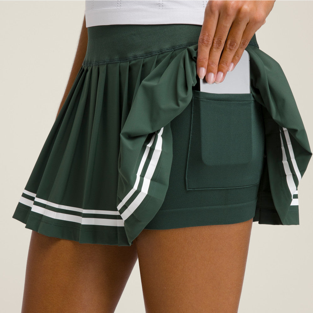 Wilson Midtown Tennis Skirt 女款 服飾 半身裙 梧桐樹綠/白色