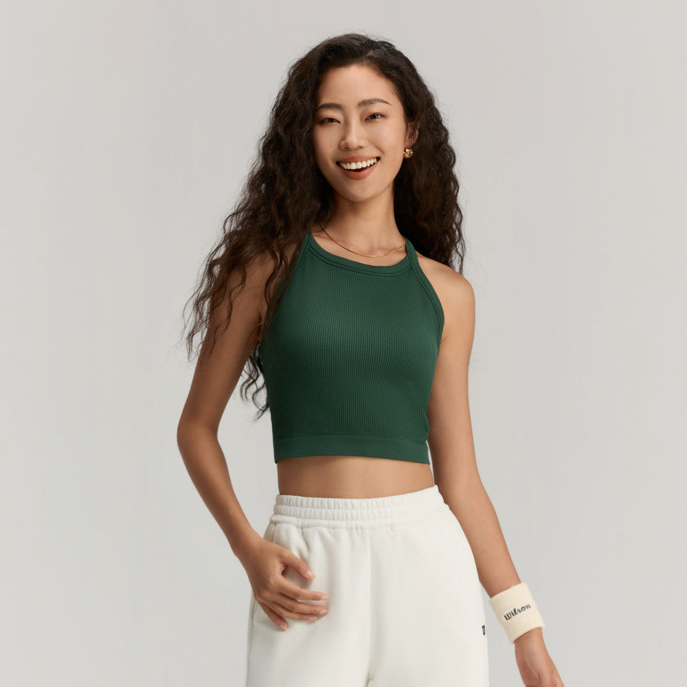 Wilson On The Daily Brami 女款 服飾 運動背心 長春花藍/梧桐樹綠