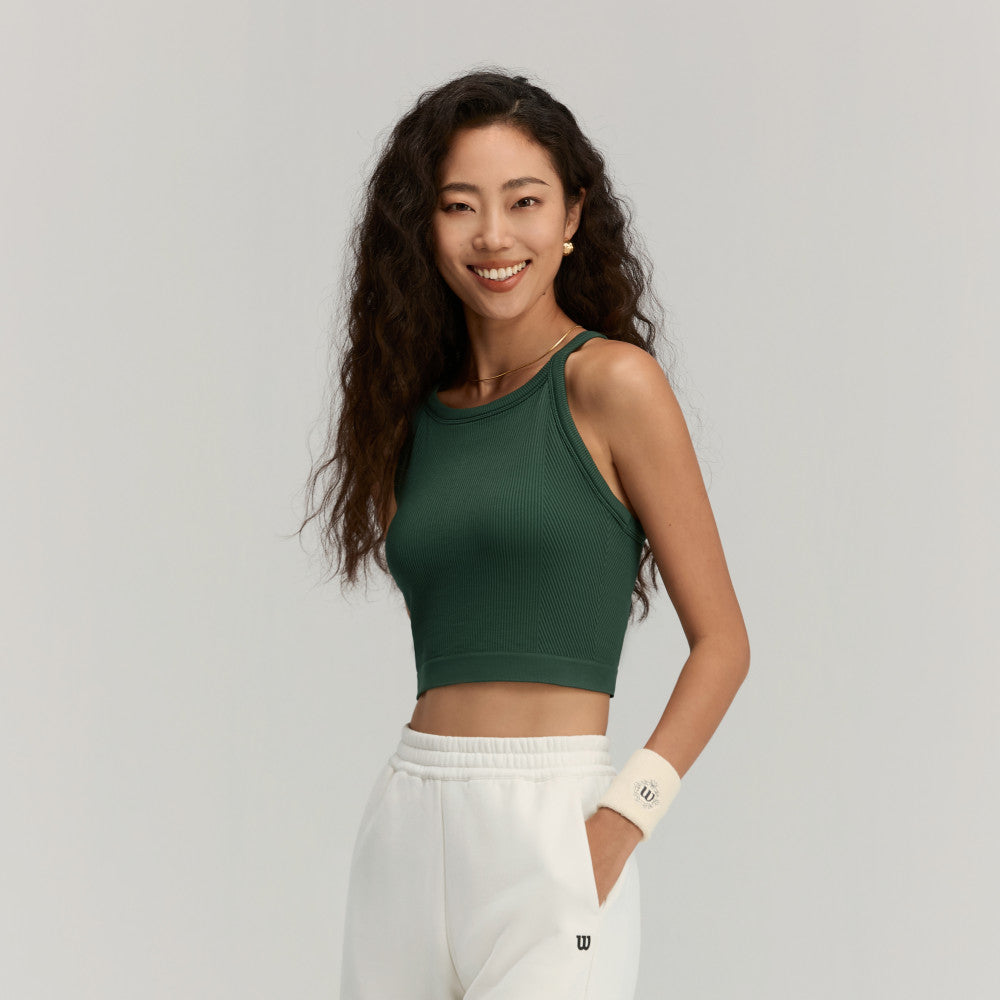 Wilson On The Daily Brami 女款 服飾 運動背心 長春花藍/梧桐樹綠