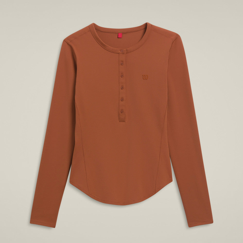 Wilson Linden Henley 女款 服飾 亨利領上衣 咖啡色/沙色