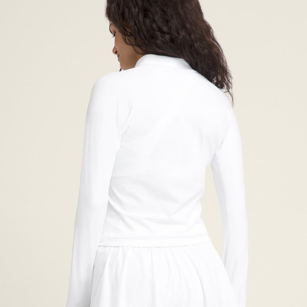 Wilson Laser Lace Half-Zip 女款 服飾 半拉鍊上衣 藍色/白色