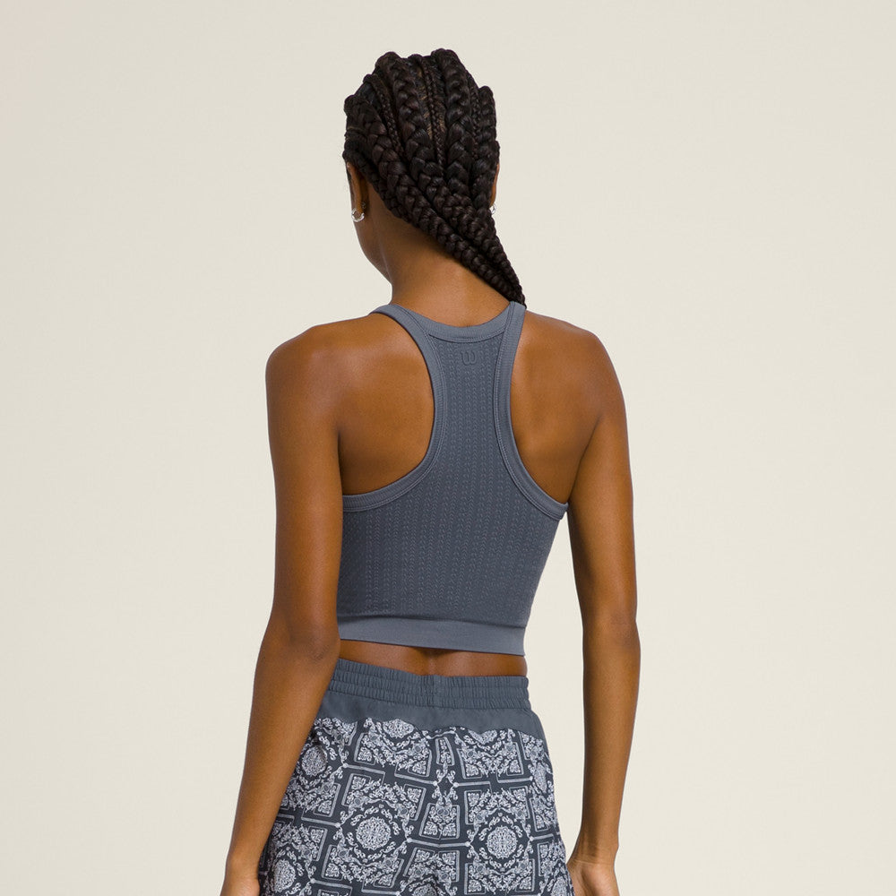 Wilson On The Daily Brami 女款 服飾 運動背心 暮藍色/水洗紅