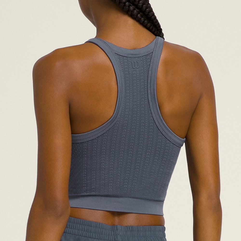 Wilson On The Daily Brami 女款 服飾 運動背心 暮藍色/水洗紅