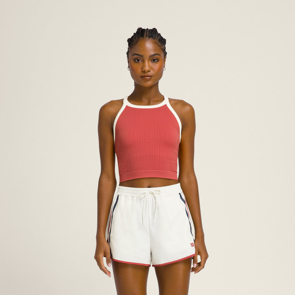 Wilson On The Daily Brami 女款 服飾 運動背心 暮藍色/水洗紅