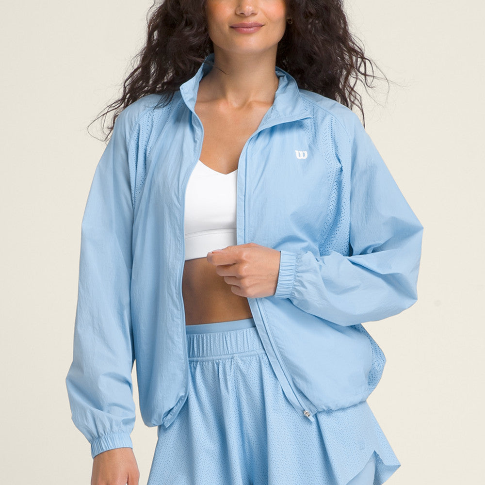 Wilson Airy Jacket 女款 服飾 外套 霧霾藍/白色