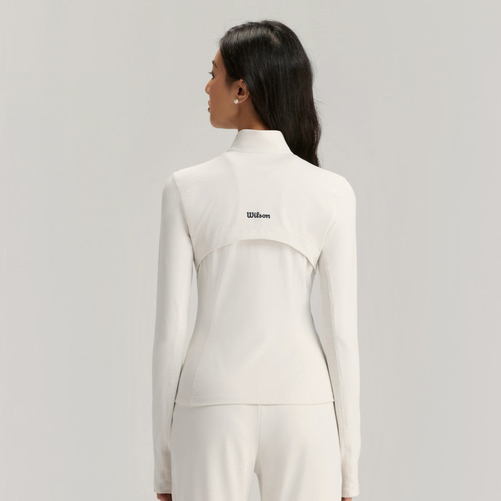 Wilson Velvety Full-Zip Knit Jacket 女款 服飾 拉鍊外套 海軍藍/沙色