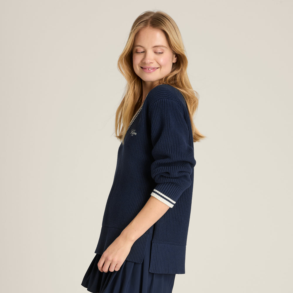 Wilson-女款-服飾-上衣-毛衣-海軍藍