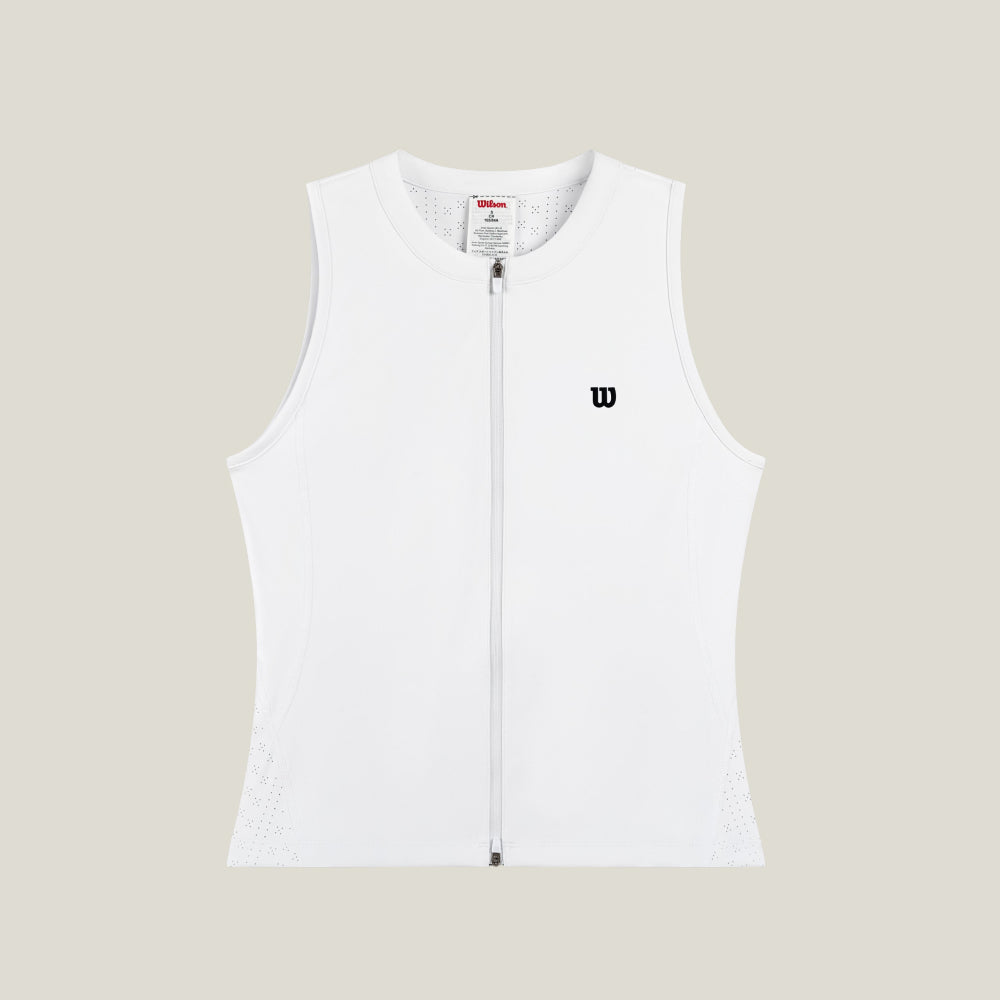 Wilson-女款-服飾-上衣-運動背心-白色
