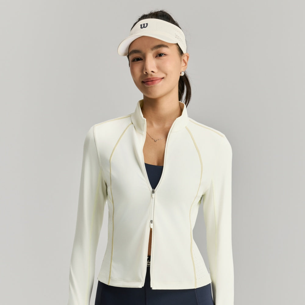 Wilson-女款-服飾-上衣-長袖T恤-白色