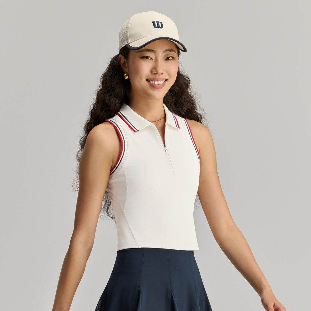 Wilson-女款-服飾-上衣-運動背心-白色