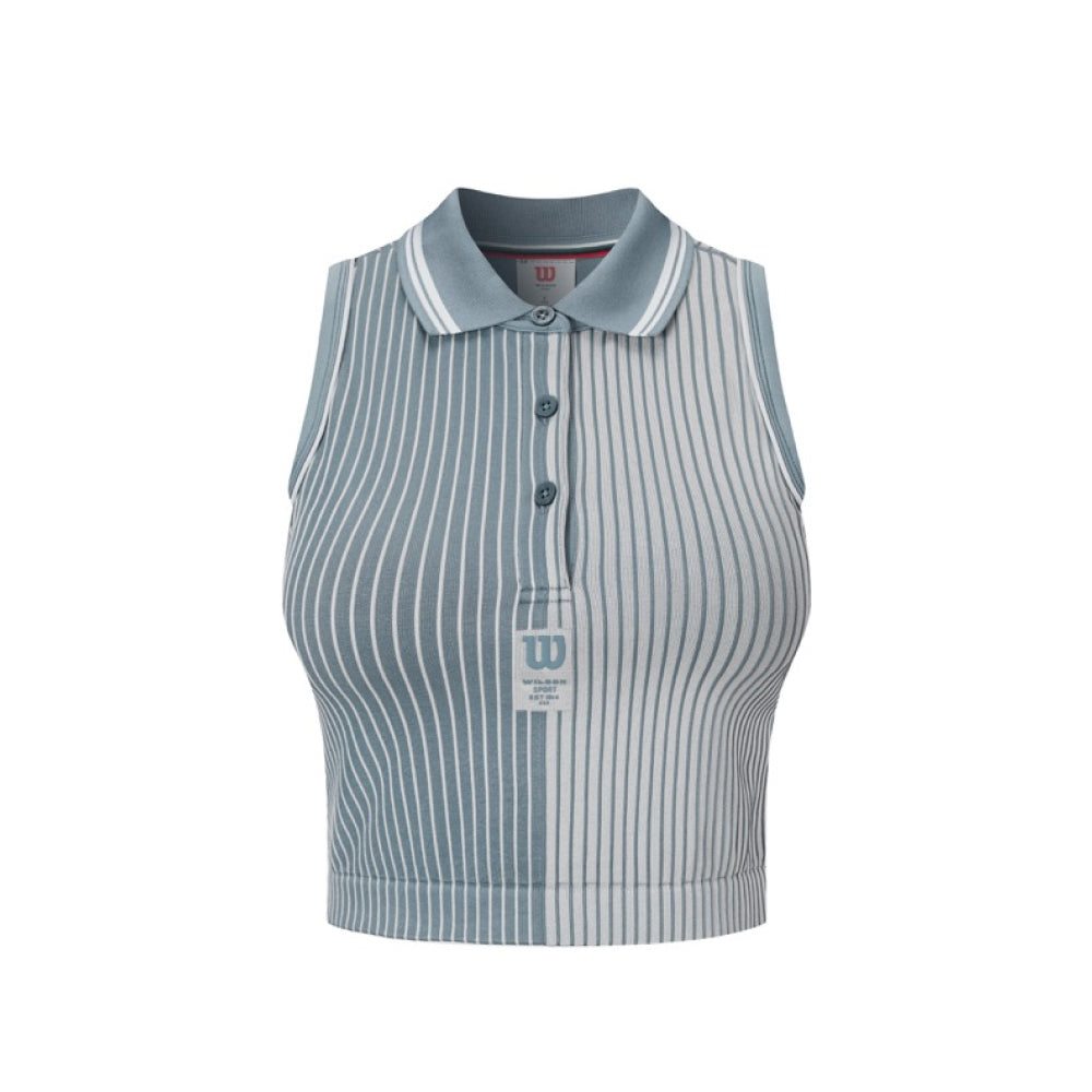 Wilson-女款-服飾-上衣-POLO衫-灰色