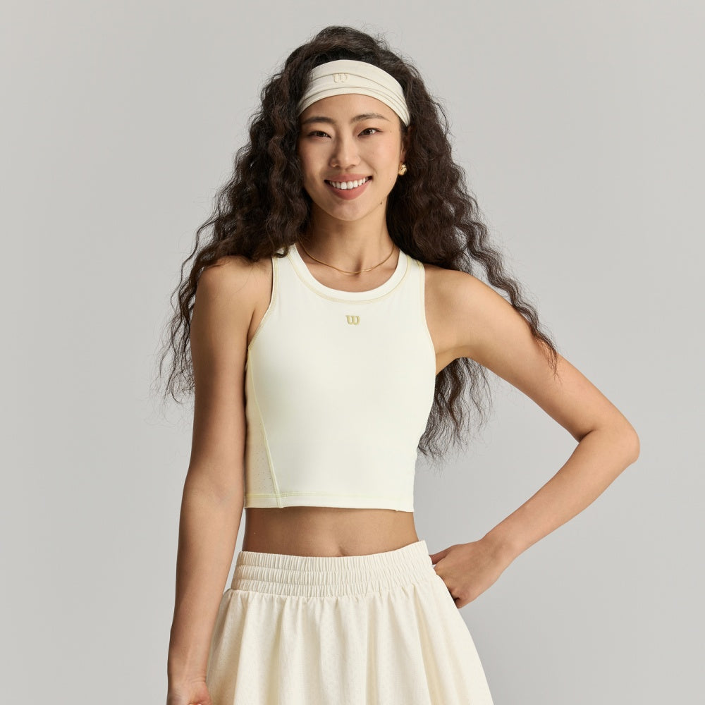 Wilson-女款-服飾-上衣-運動背心-白色